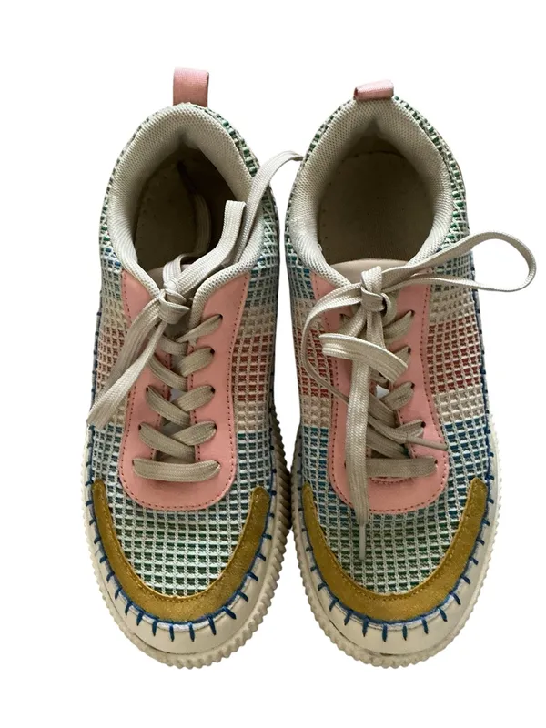 Nicole miller New York patchwork stich platform sneakers size 7 - Image 3