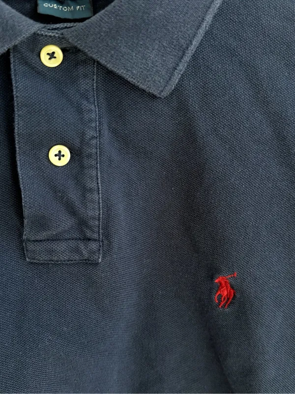 Navy Polo Ralph Lauren Cropped Polo - Image 4