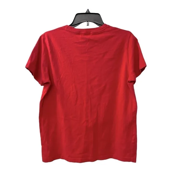 Lauren Ralph Lauren Women's Red Crewneck T-shirt Embroidered Logo Small - Image 5