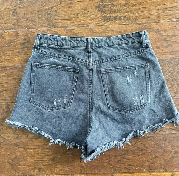 Black Denim shorts - Image 3
