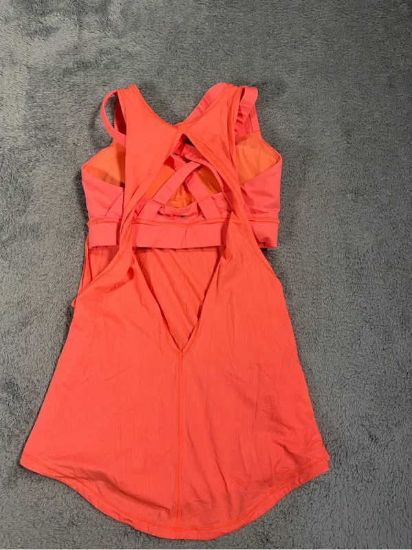 Lululemon Coral Sleeveless Active Tank Top with built in bra 4 - Image 4