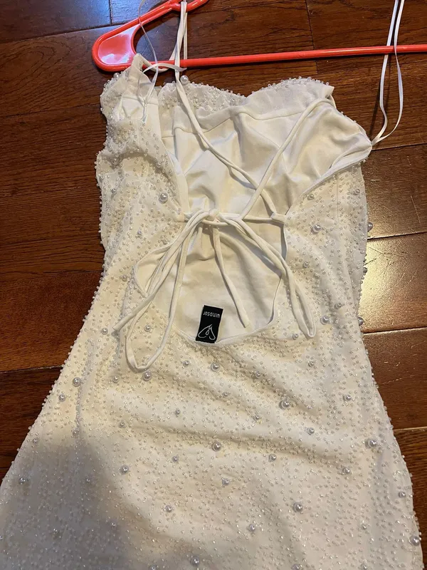 Windsor Homecoming Dress White Beaded - Image 2