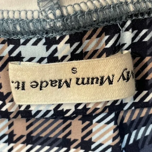 My Mum Made It On the Go Early Tide Plaid Check Micro Hipster Summer Shorts Sz S - Image 5