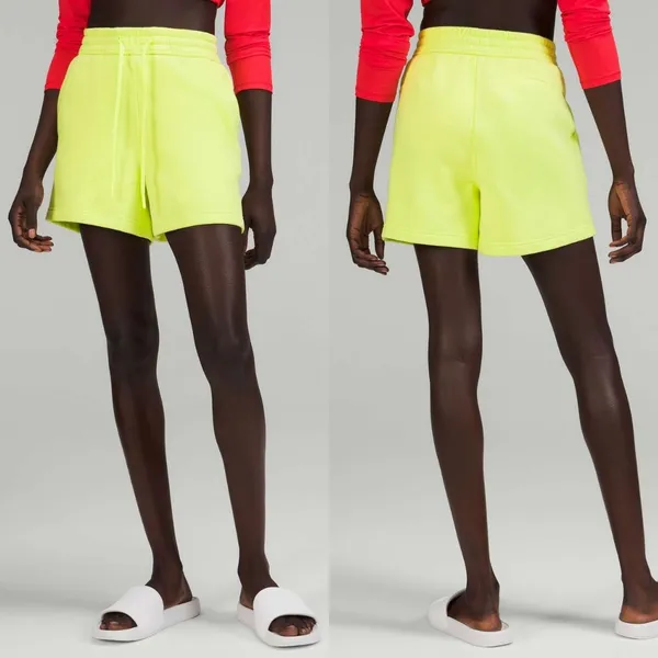 Lululemon Loungeful High Rise Short 4" Electric Lemon - Image 3