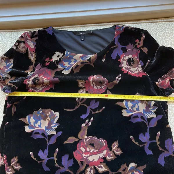 Vero Moda Velvet Floral Lined Dressy Top - Image 8