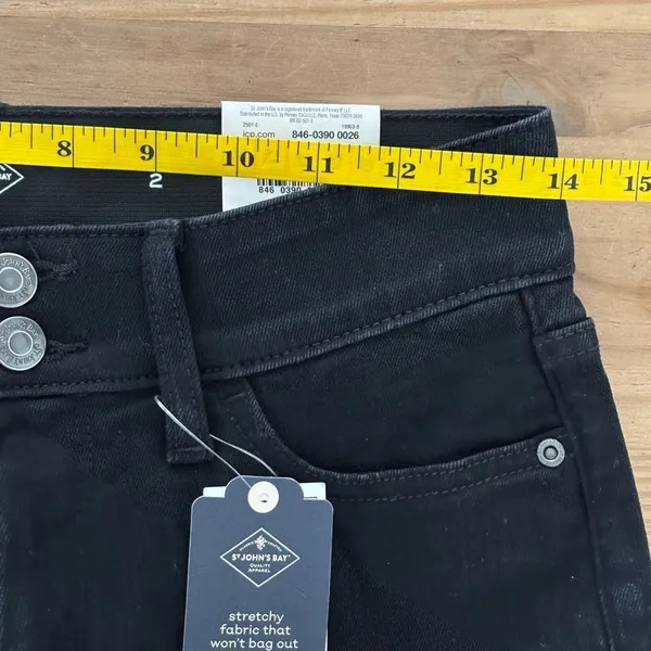 St. John's Bay Black Wide‎ Leg Jeans NEW - Image 11