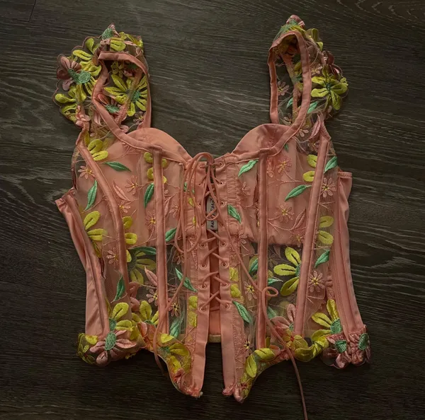 For Love & Lemons Daisy June Embroidered Bustier - Image 9