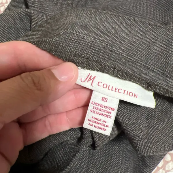 JM collection brown herringbone pants, new size 8 short Inseam 29” 2 - Image 4