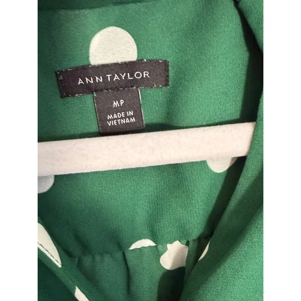 Ann Taylor Polka Dotted Blouse size MP - Image 2