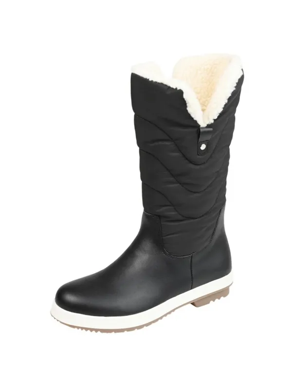Journee Collection PIPPAH Shearling Lined Cold Weather Boots Black 10M - Image 12