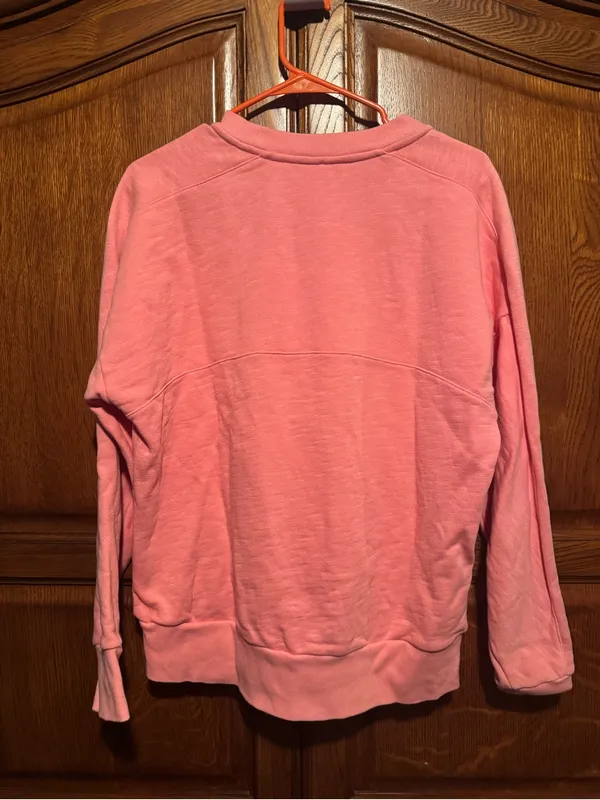 Sweaty Betty Coral Pink Crewneck Sweater - Image 5
