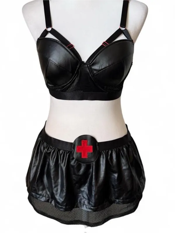 Ophelia Payne Goth Nurse Costume - Image 4