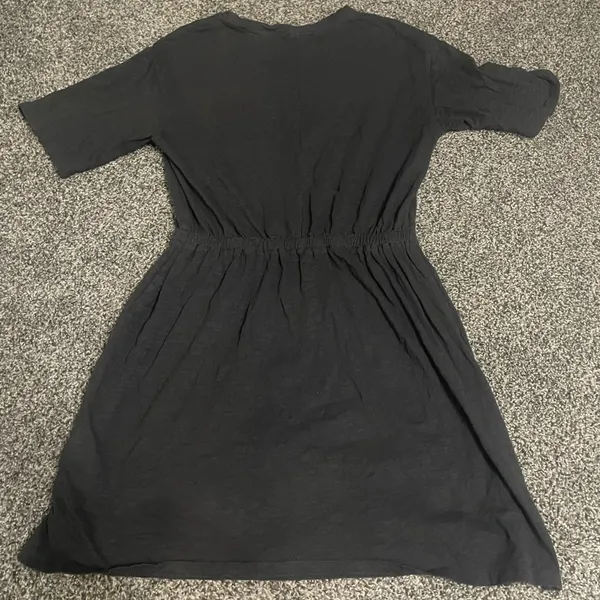 Old Navy Black Short Sleeve Elastic Waist Defined Fit & Flare Mini Dress M - Image 13