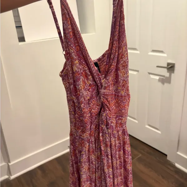 angie Pink and Orange Maxi Dress - Image 5