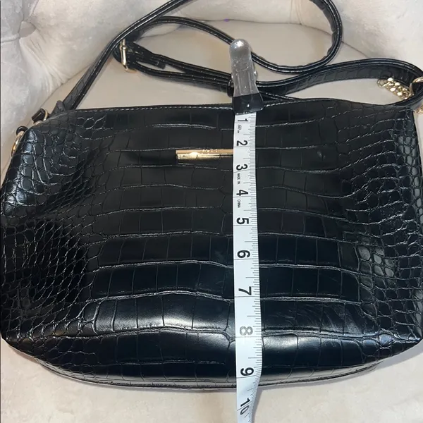 Aldo Black‎ Crocodile-Embossed Crossbody Bag - Image 4