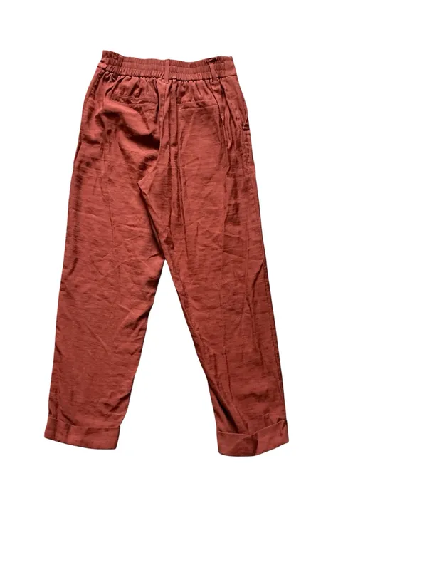 A New Day High Rise Tapered Ankle Pants Rust Terracotta Front Seam Cuffed Size 4 - Image 2