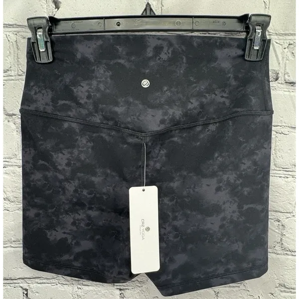 NWT CRZ YOGA Biker Shorts Women's XL Tie Dye Smoke Ink Nakedfeel Origin 3" Yoga - Image 2