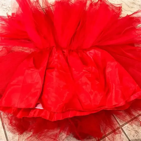 Women's Red Tulle Tutu Skirt‎ One Size Party Dance - Image 5