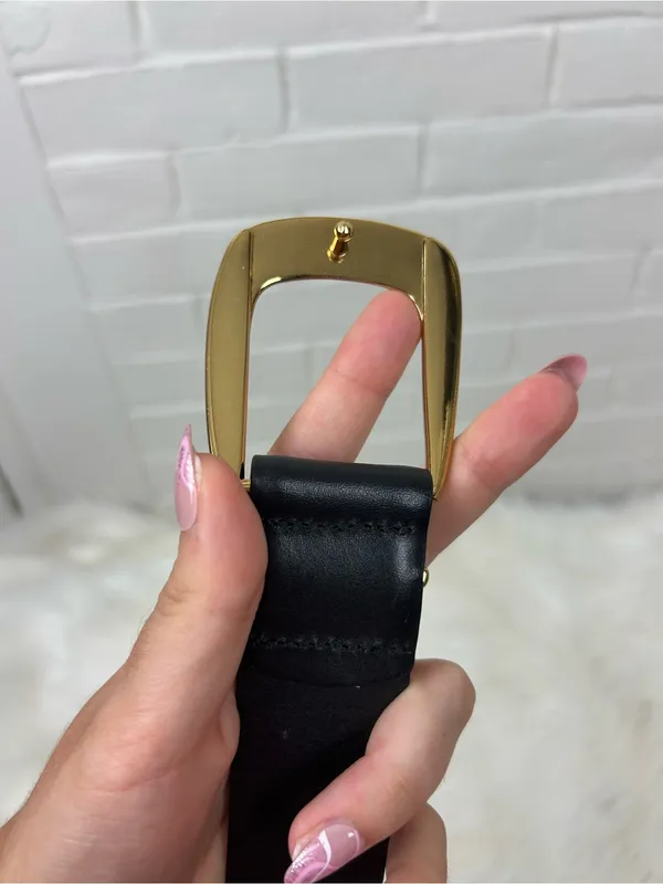 Madewell Black Leather Chunky Waist Belt - Image 7