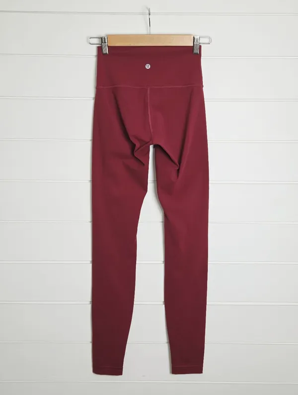 lululemon athletica High-Rise Burgundy Workout Leggings Size 4 - Image 3