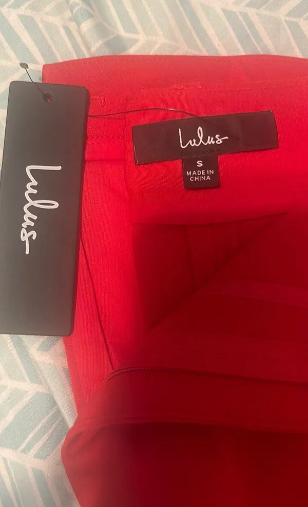 Lulus Red High Waist Pants - Image 3