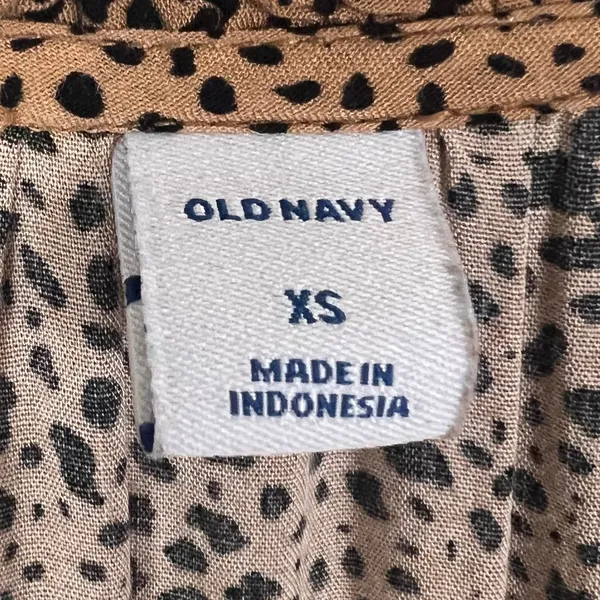 Old Navy Animal Print Tiered Midi Swing Dress Size XS Tan and Black - Image 5