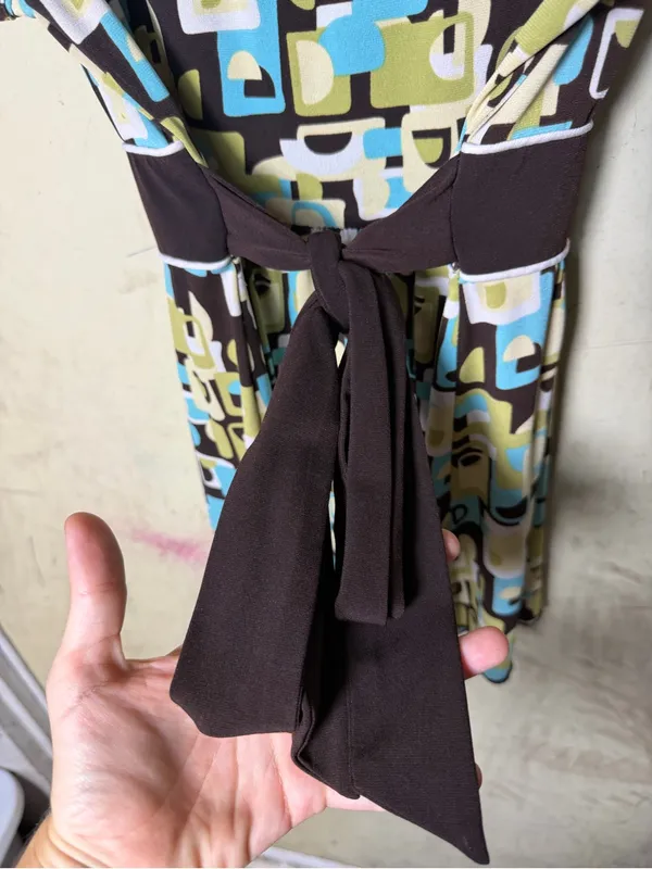 Speechless Y2K Abstract Geometric Tie Back Tunic Top Medium - Image 6