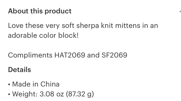 Sherpa Mittens - Image 2