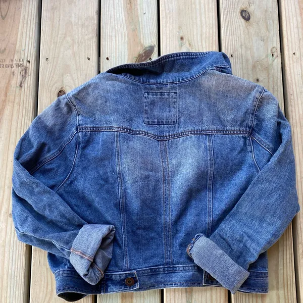 Blue‎ denim jean jacket Blue Size L - Image 4