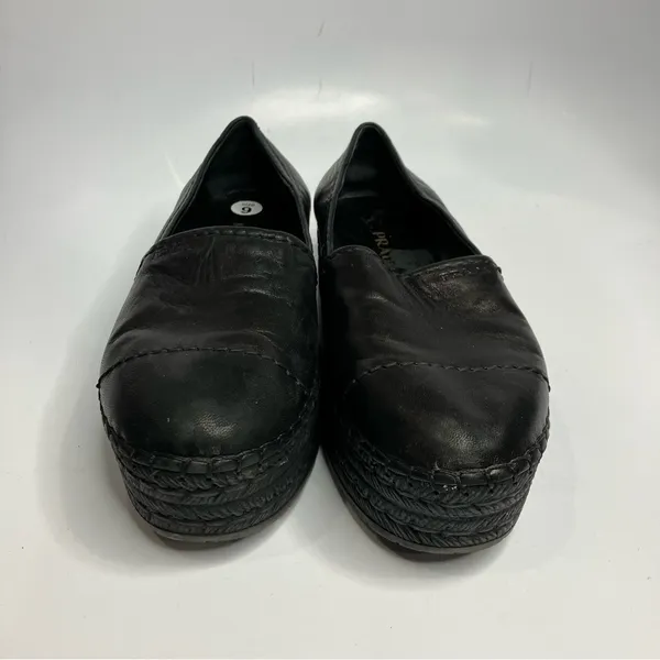 Prada platform espadrille shoes black leather size‎ 40.5 - Image 2