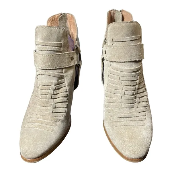 SEYCHELLES 'Impossible' Sand Suede
Leather Ankle Booties 9.5 - Image 5