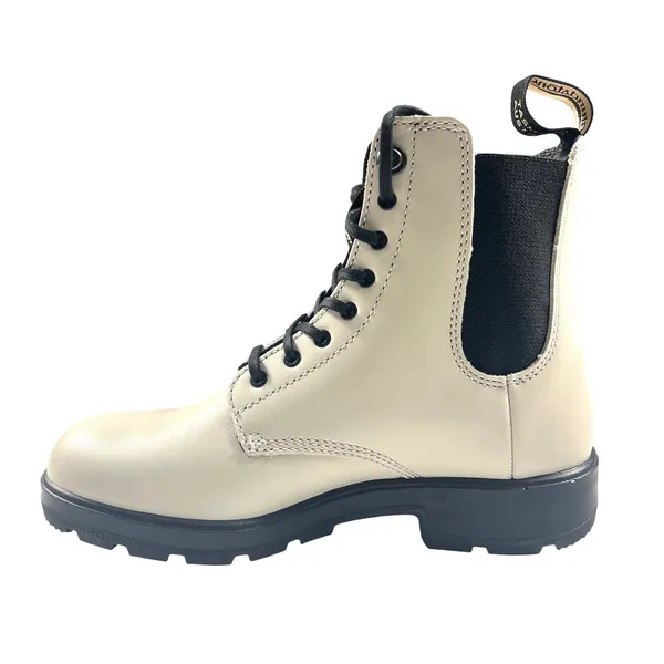 Blundstone Lace-Up Leather Boots Womens US 7 Cream Oat Combat Ankle Boot NEW - Image 5