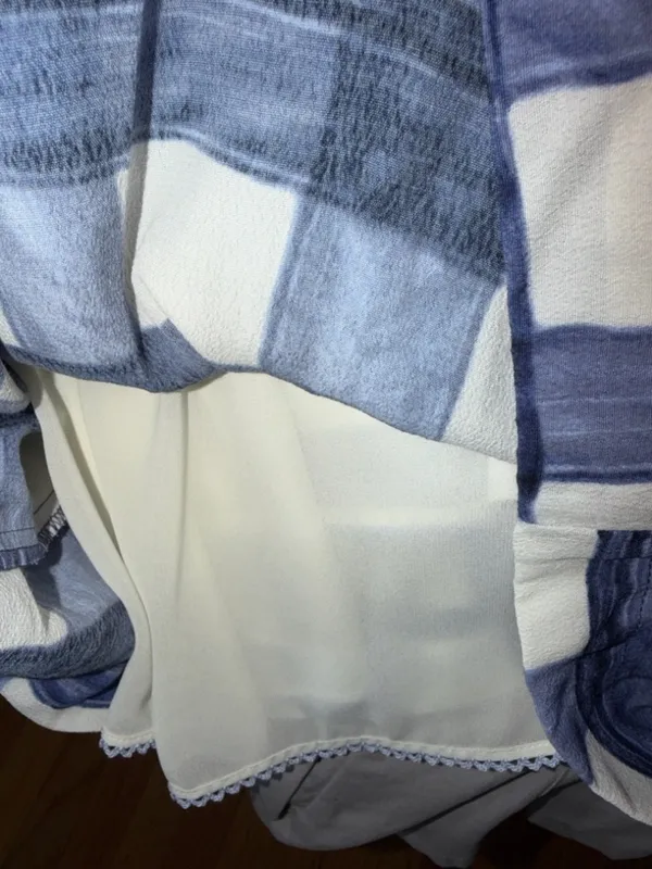 Maeve Blue and White Plaid Drawstring dress - Image 14