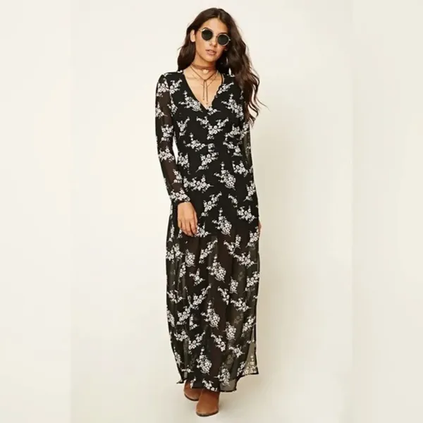 ✨HP 12-11-16✨M-Slit Floral Maxi Dress✨ - Image 2