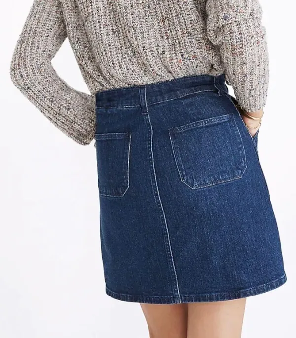 Madewell Denim Utility Full Zip Skirt Size 32 - Image 2