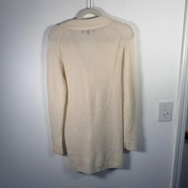 Quince Oversized Boyfriend Cardigan Sweater Cream Merino Wool Alpaca Women Small - Image 11