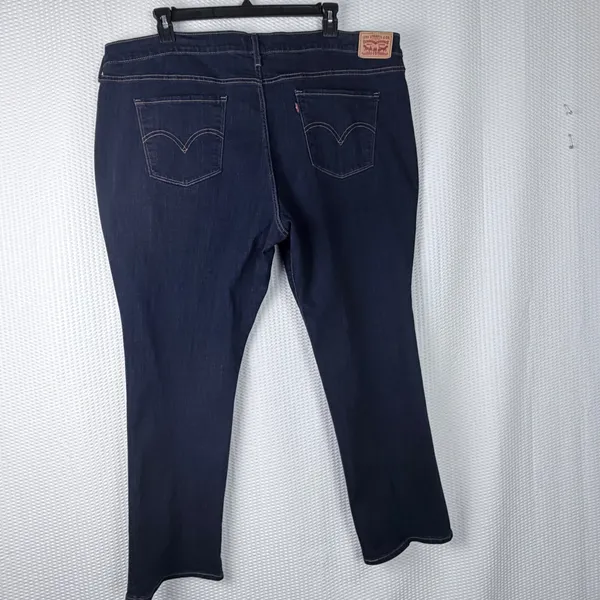 Levi Strauss Classic Straight Jeans Dark Wash Women‎ Size 24W M - Image 11