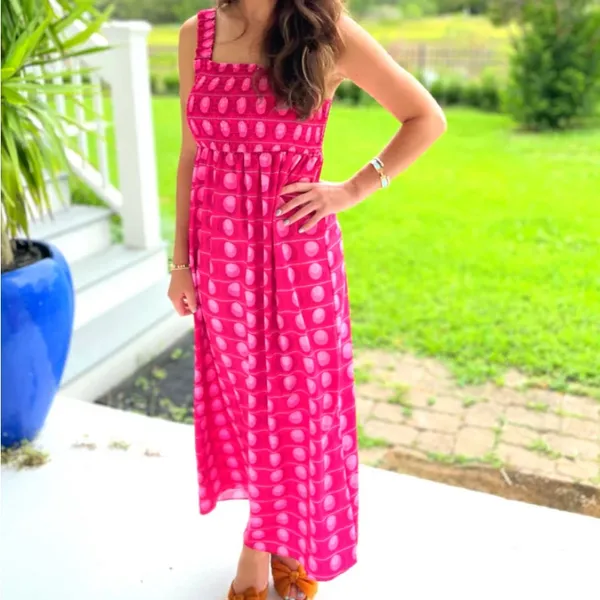 Zara Pink Polka Dot Shirred Summer Dress XS - NWOT - Image 3