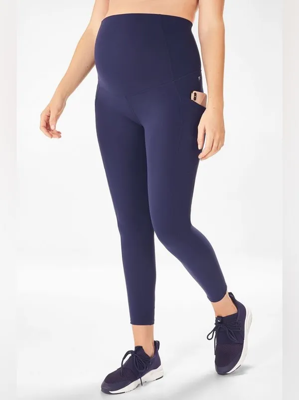 Fabletics Maternity High Rise Pocket Leggings Navy Large - Image 2