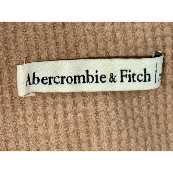 Abercrombie & Fitch Brown Tan Waffle Knit Casual Lounge Wide Leg Pants Size XS - Image 3