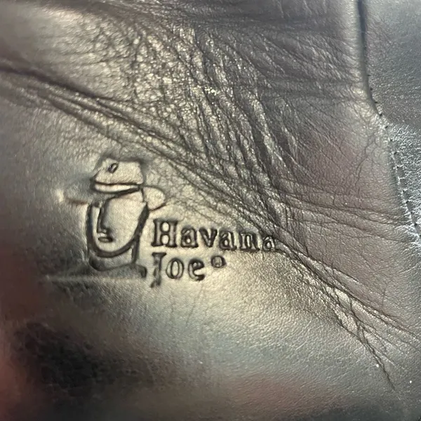Havana Joe Mid Calf Leather Zipper Black Booties size 37 - Image 15