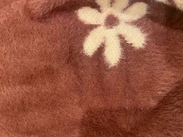 LA Hearts Cropped Brown Floral Print Super Soft V Neck Pullover Sweater - Image 6