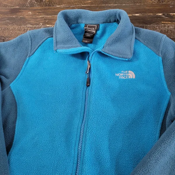 The North Face Khumbu Fleece Jacket Womens Large Blue Full Zip Soft Outdoor - Image 3
