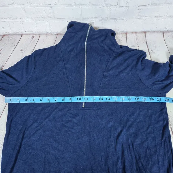 Fortune + Ivy Womens Navy Blue Quarter Zip Pullover Sweater‎ XL 1725T57 - Image 6