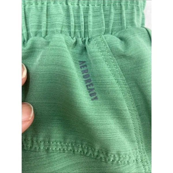 Adidas Women's Pacer Woven High Rise 3" Training Shorts Green Large 3” - Image 6