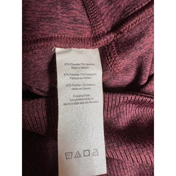 Alo‎ Yoga Goddess Rib Leggings Garnet Space Dye Maroon Women’s Size Small - Image 7