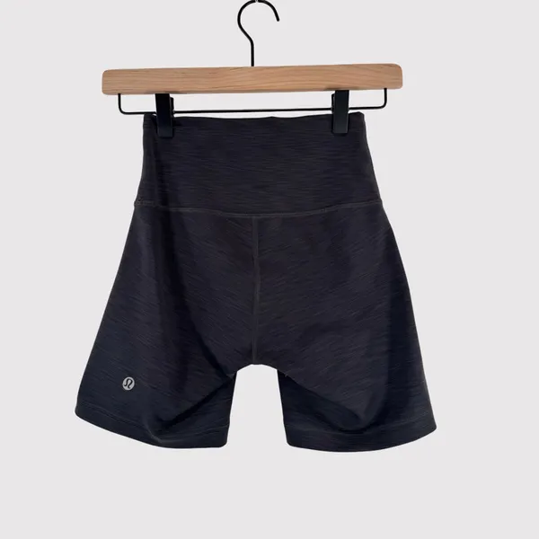 Lululemon Womens Shorts Graphite Grey Heather Wunder Train High Rise Gym Size 4 - Image 3
