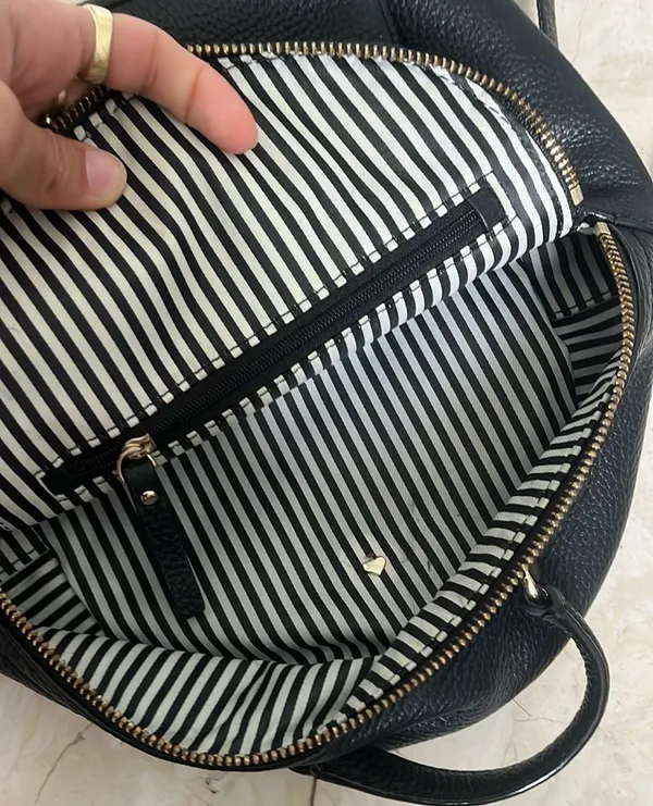 Kate Spade Black Leather Mini Backpack - Image 6