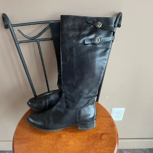 Corso Como Geneva Leather Riding Boots in Black‎ size 8 - Image 7