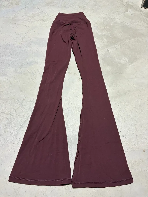 Aerie offline real me flare High-Waist Yoga Pants leggings Burgundy XXS - Image 6